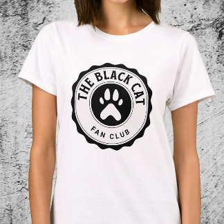 T-shirt Le Black Cat Fan Club - Cat Mom Cadeau