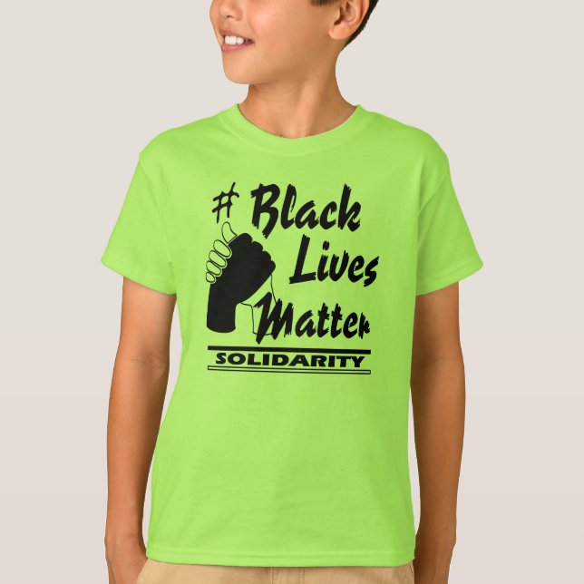 T-shirt Le #Black vit des enfants de solidarité de matière (Devant)
