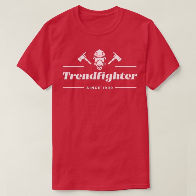 T-shirt Le blanc de combat de la tendance (Design devant)