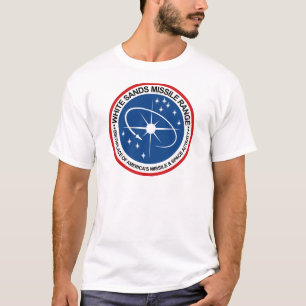 T-shirt Le blanc ponce l'emblème de chaîne de missile
