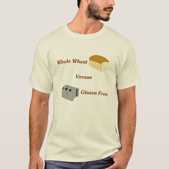 T-shirt Le blé entier contre le gluten libèrent (Devant)