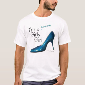 T-shirt Le bleu a pompé la fille Girly