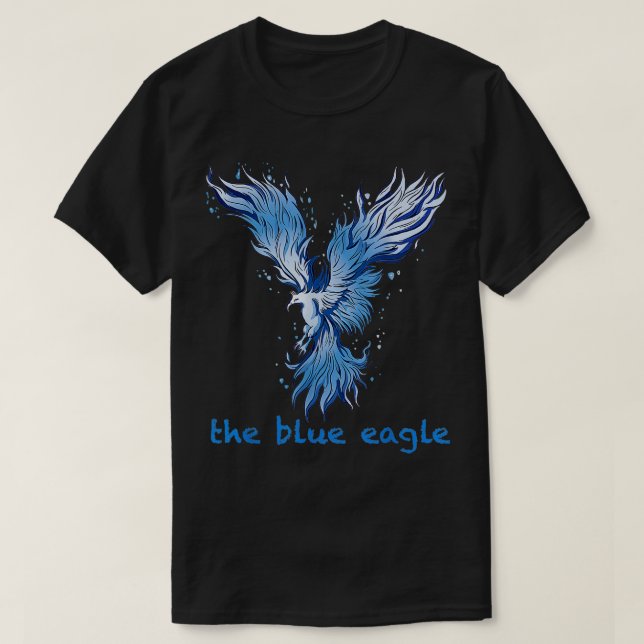 T-shirt Le bleu Eagle Unise, Américain Eagle Tee Natu (Design devant)