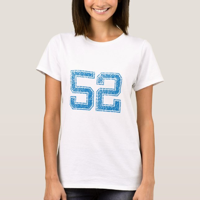 T-shirt Le bleu folâtre Jerzee le numéro 52 (Devant)
