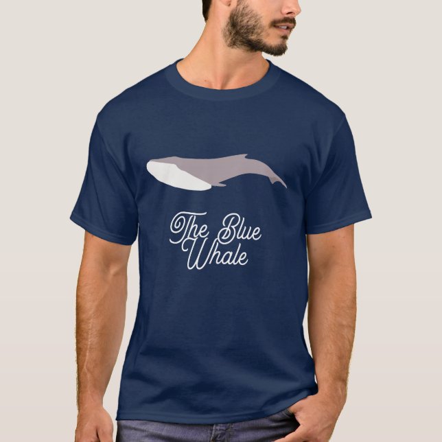 T-shirt Le bloc de couleur de la baleine bleue (Devant)