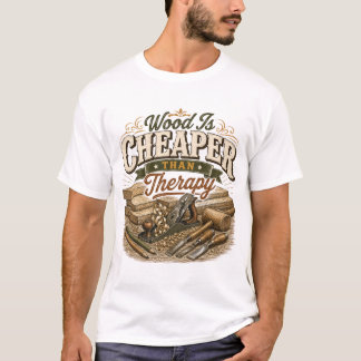 T-shirt Le bois est moins cher que la thérapie Vintage Tee