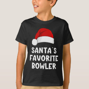 T-shirt Le boldeur préféré du Père Noël de Noël Bowling dr