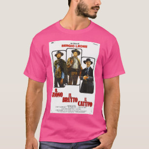 T-shirt Le Bon Le Mauvais Le Mauvais Poster Italien Vintag
