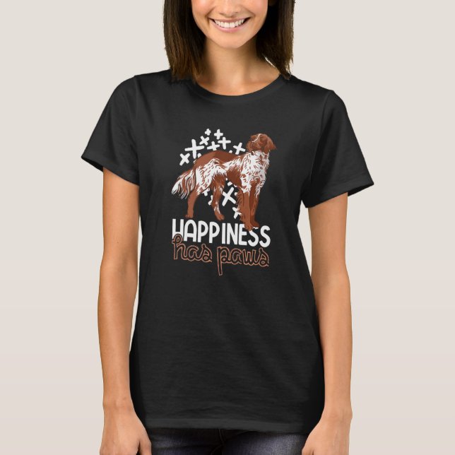 T-shirt Le bonheur a des pattes (Devant)