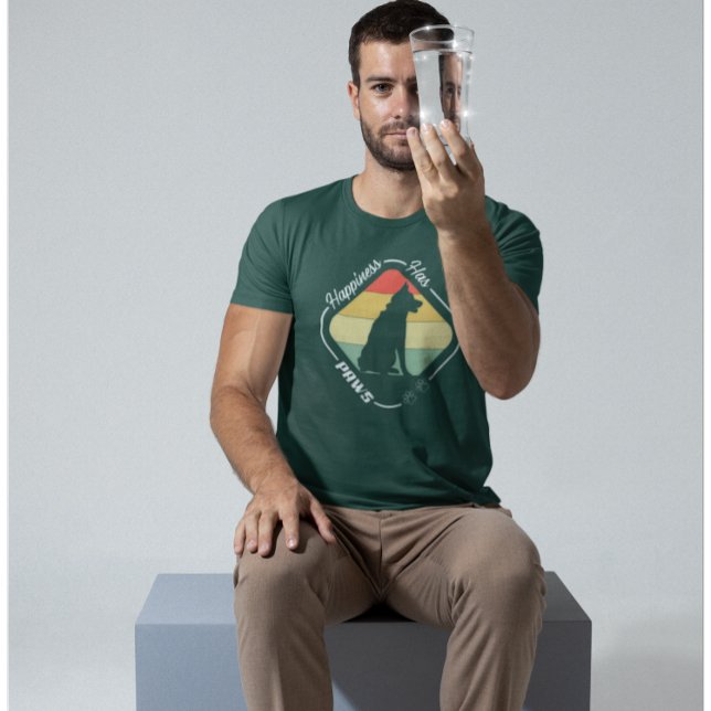T-shirt Le bonheur a des pattes design (Créateur téléchargé)