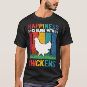 T-shirt Le bonheur avec les poulets