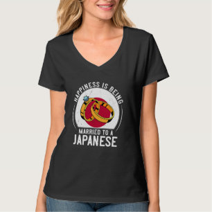 T-shirt Le bonheur, c'est être marié à un mariage japonais