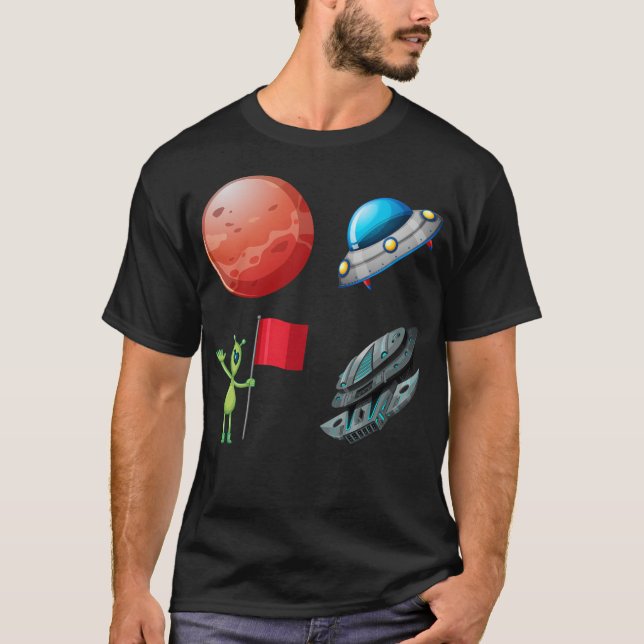 T-shirt Le Bonheur Dans Le Pack Espace (Devant)