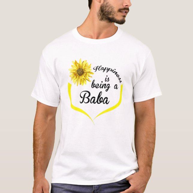 T-shirt Le Bonheur De Baba Est Être Un Baba (Devant)