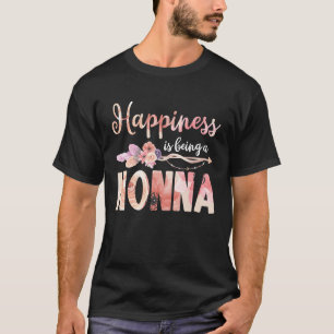 T-shirt Le bonheur des femmes est d'être une mère florale