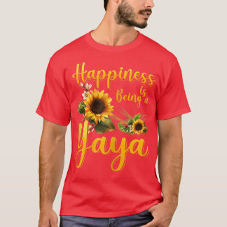 T-shirt Le Bonheur Des Femmes Est D'Être Yaya Life Flower 