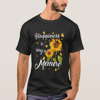 T-shirt Le bonheur d'être une Memere Cadeau tournesol
