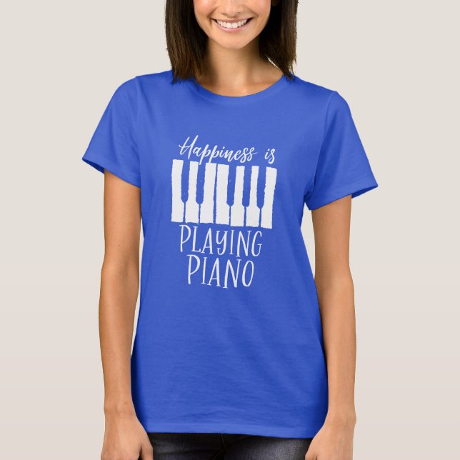 T-shirt Le bonheur du pianiste inspiré est de jouer du pia (Devant)