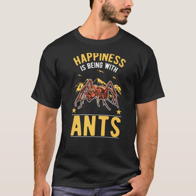 T-shirt Le Bonheur Est Avec Les Fourmis (Devant)