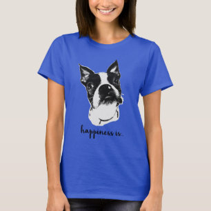 T-shirt le bonheur est - chiot de terrier de Boston