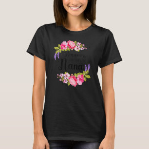 T-shirt Le bonheur est d'être une Fleurs Nana Fleurs femme
