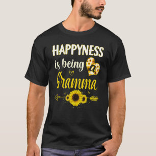 T-shirt Le bonheur est d'être une grand-mère tournesol Gra