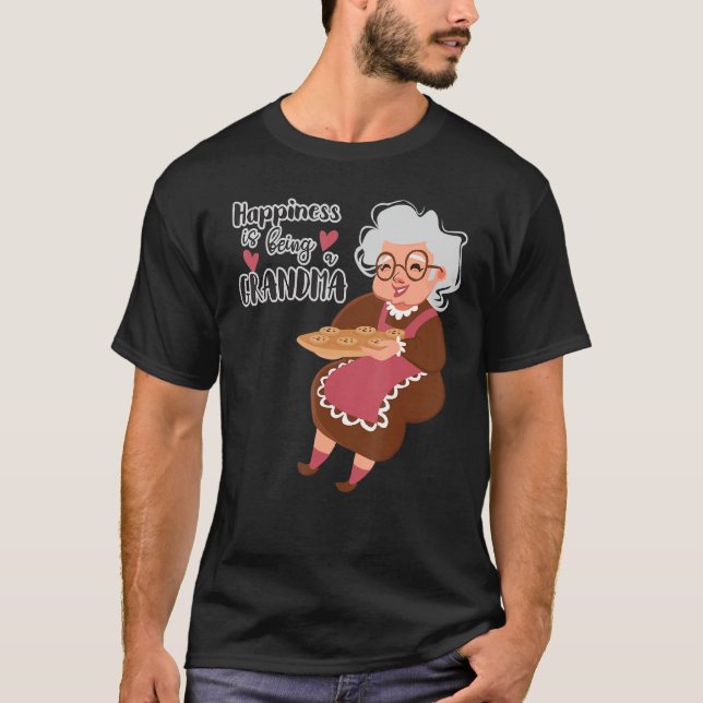 T-shirt Le Bonheur Est D'Être Une Maman Grand-Mère Et Gran (Devant)