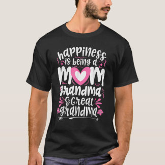 T-shirt Le Bonheur Est D'Être Une Maman Grande Grand Grand