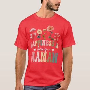 T-shirt Le bonheur est d'être une Mamaw conception florale