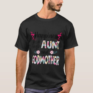 T-shirt Le Bonheur Est D'Être Une Tante Et Des Fleurs Godm