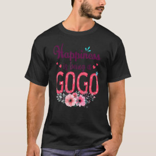 T-shirt Le Bonheur Est Être Un Gogo Jamais Femmes Décor Fl
