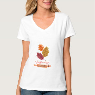 T-shirt le bonheur est fait maison automne conception incr
