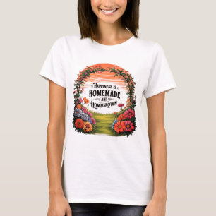 T-shirt Le bonheur est fait maison et fait maison