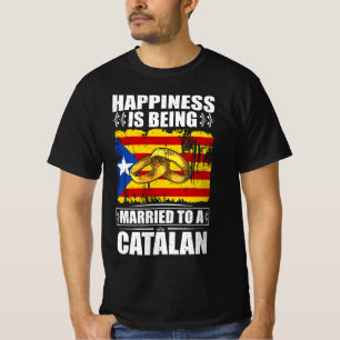 T-shirt Le Bonheur Est Marié À Un Catalan