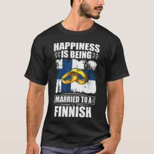 T-shirt Le Bonheur Est Marié À Un Finlandais