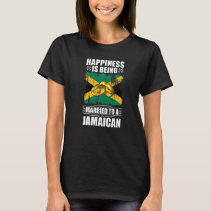 T-shirt Le Bonheur Est Marié À Une Jamaïque Jamaïcaine