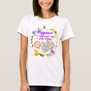 T-shirt Le bonheur est un cappuccino et un tourneur de pag