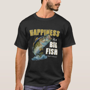 T-shirt Le Bonheur Est Un Grand Poisson Et Un Témoin, Pois