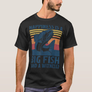 T-shirt Le Bonheur Est Un Grand Poisson Et Un Témoin Saumo
