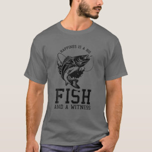 T-shirt Le Bonheur Est Un Gros Poisson Témoin Le Bonheur E