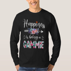 T-shirt Le Bonheur Est Un Jeu Jamais Des Femmes Floral Déc