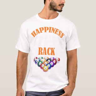 T-shirt Le Bonheur Est Un Parfait Rack Billiard Jeu Lover