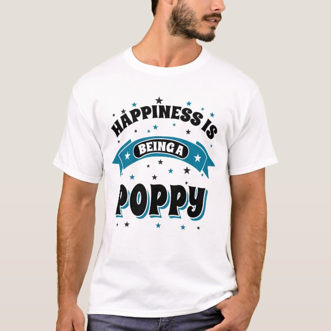 T-shirt Le bonheur est un pavot (Devant)
