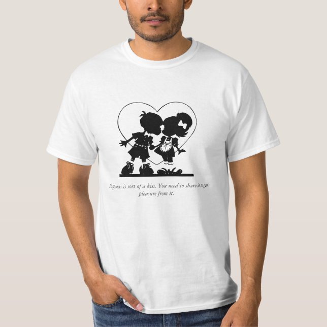 T-shirt "Le bonheur est un peu un baiser" (Devant)