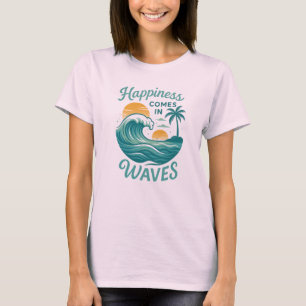 T-shirt Le Bonheur Inspirationnel vient en chemise Waves