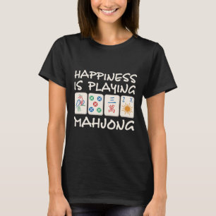 T-shirt Le Bonheur Joue Mahjong Mahjong Parti Mahjong Part