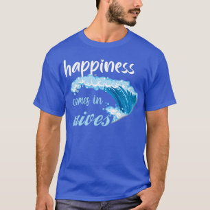 T-shirt Le Bonheur Vient En Vagues Surfer Surfer Cadeau Su