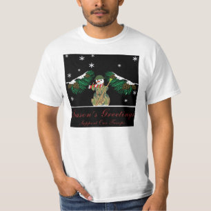 T-shirt Le bonhomme de neige militaire