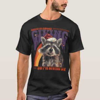 T-shirt Le Bootleg Xmas 90 s Racoon est à propos de donner