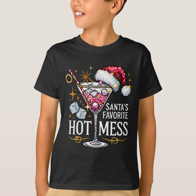 T-shirt Le bordel préféré de Santa en manches longues  (Devant)